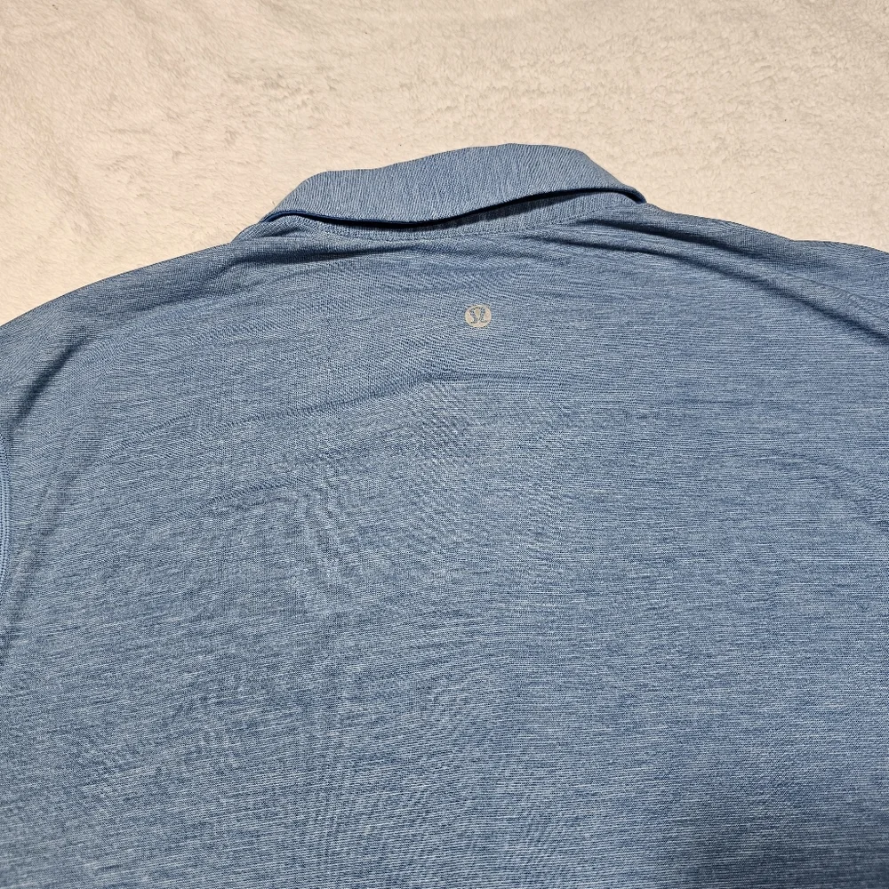 Lululemon Evolution Soft Short Sleeve Polo Shirt Blue - Picture 4 of 6
